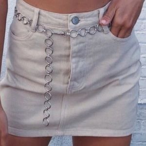 Silver brandy chain belt